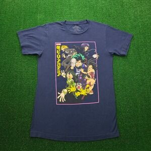 My Hero Academia Shirt Small Navy Blue Deku Froppy Funimation Anime Graphic Tee